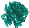 50 5x16mm Matte Transparent Emerald Daggers